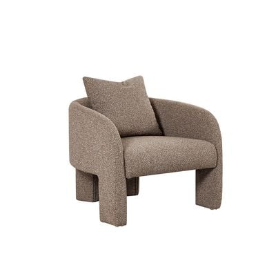 Darfield 1-Seater Fabric Sofa - Brown - With 2-Years Warranty